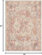 RUGGABLE Washable Area Rug – Kamran Rose Pink 5x7, Stain-Resistant, Non-Slip – - Image 2