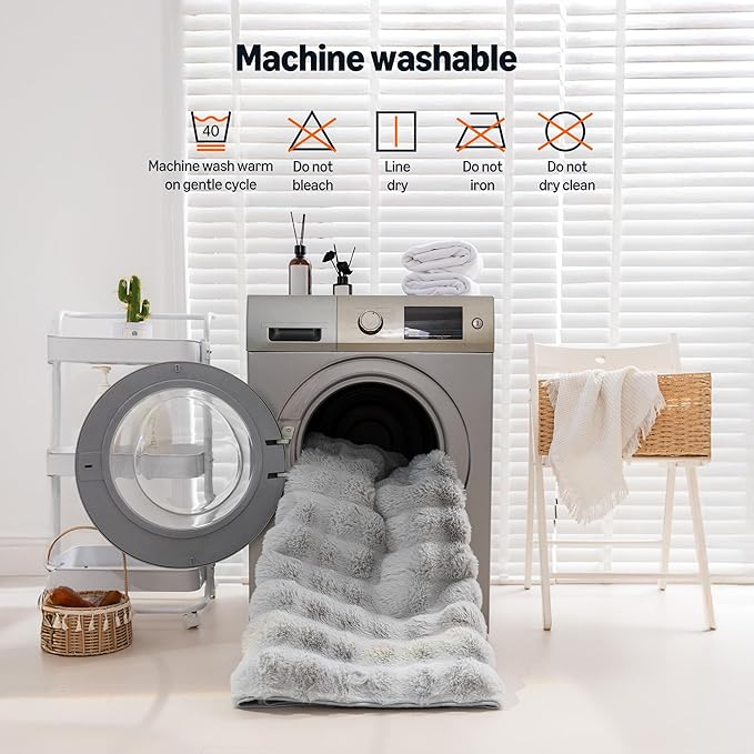 Amazon Basics Indoor Area Rug, 3D Bubble Washable Home Decor Carpet - Image 6