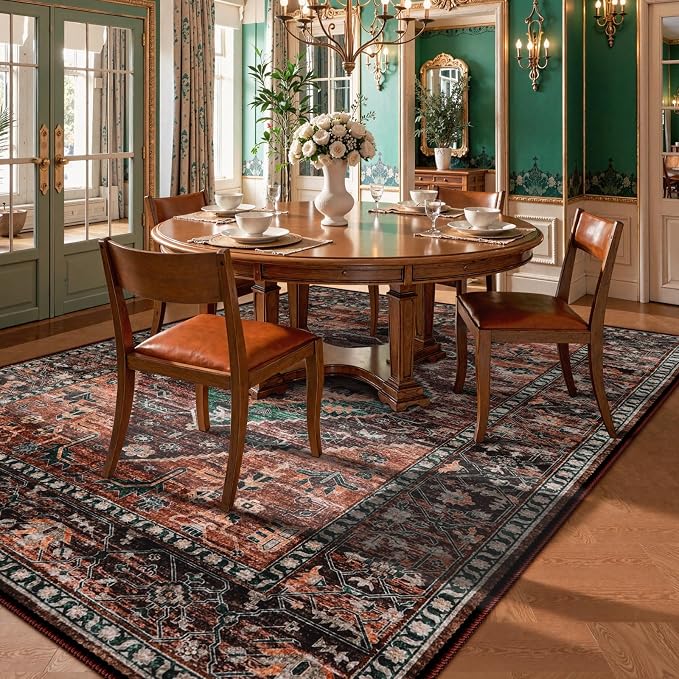 Lahome 8x10 Ultra-Thin Living Room Rug （Non-Slip Washable - Image 2