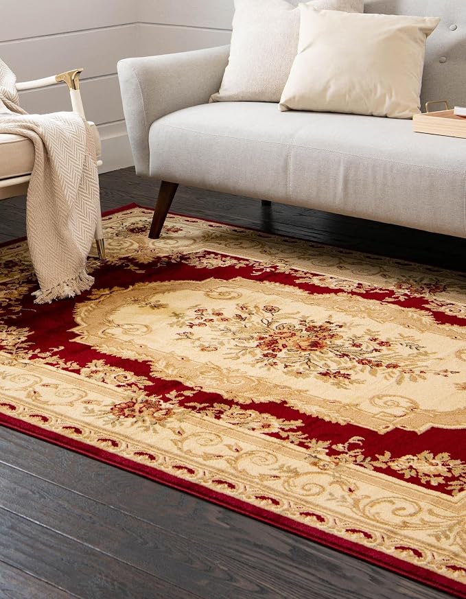 Rugs.com Chateau Collection Rug – 9' x 12' Red Medium Rug Perfect - Image 6