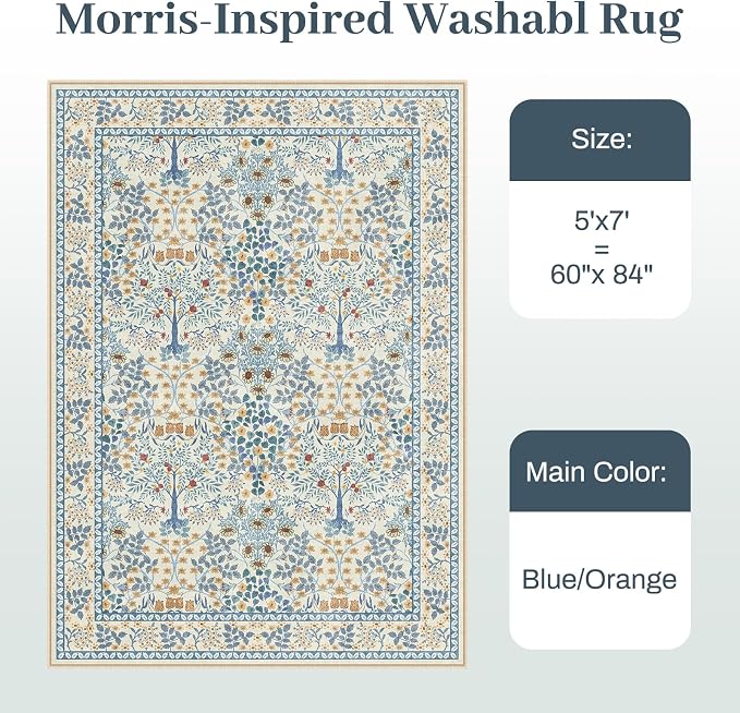 5x7 Area Rugs Living Room Rug - Image 9