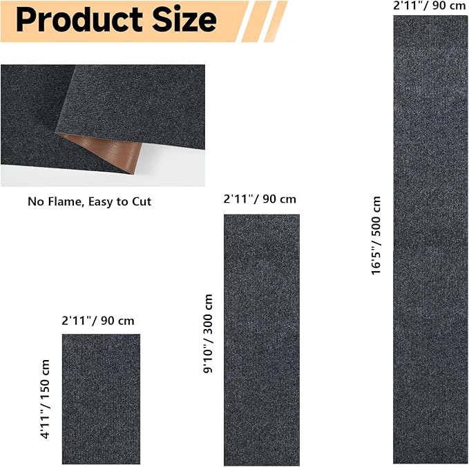 jxgzyy Heavy Duty Runner Rugs 2'11 x 9'10'', Non Slip Entrance Doormat - Image 2