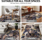 Rugshop Cream Bright Flowers Non Slip Non-Shedding Area Rug - Image 4
