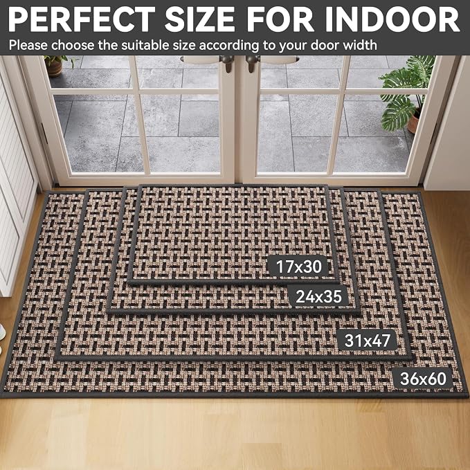 Door Mat Entrance 24x35, Dirt Resistant and Absorbent, Non-Slip Rubber Backing - Image 2