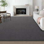 Modern Large Area Rug for Bedroom Living Room, 4x6 Feet Dark Grey Thickened - Image 8
