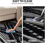 Rugshop Geometric Shag Area Rug Anthracite Dark Gray and White 5' x 7' Great - Image 8