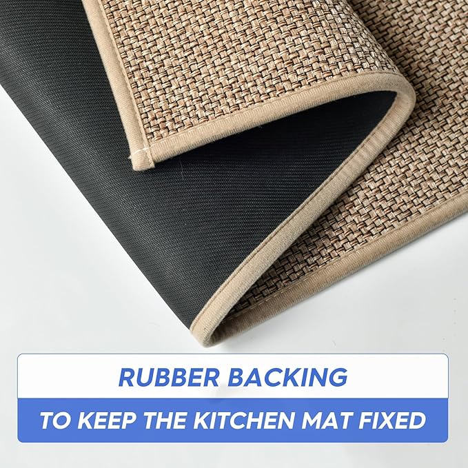 Artoid Mode Washable Non-Slip Rubber Backing Kitchen Rugs Doormat, Absorbent - Image 4