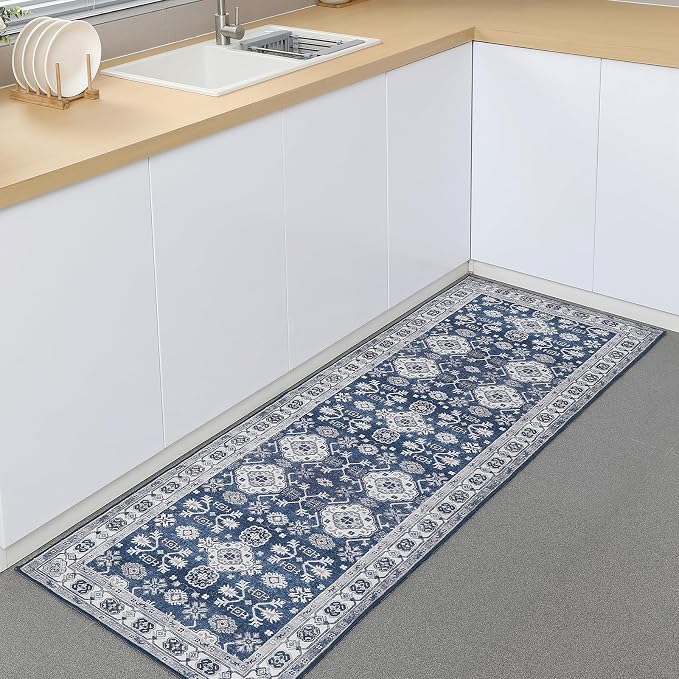 VK VK·LIVING Machine Washable Rug 2'x6' Vintage Design Washable Runner Area Rugs - Image 8