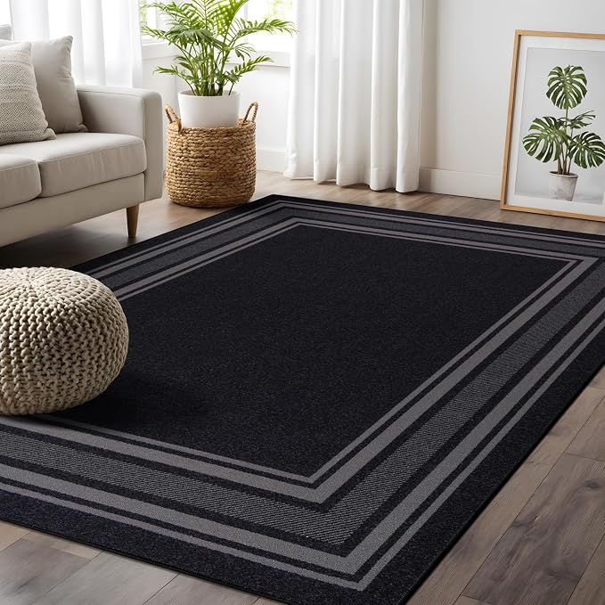 Beverly Rug Non Slip Area Rugs 8x10 Modern Bordered Non Skid Rubber Backing - Image 5