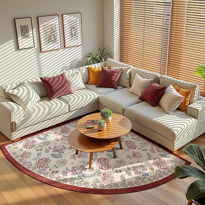 jinchan Elora Floral Corner Rug - Image 4