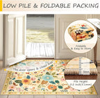 Floral 2x6 Area Rug Machine Washable Soft Print Boho Carpet Non Slip Doormat - Image 5