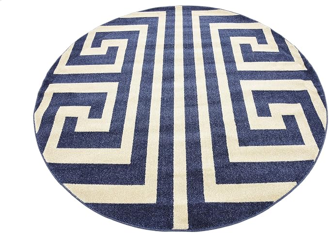 Unique Loom Athens Collection Classic Geometric Modern Border Design Area Rug - Image 9