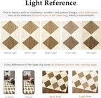 8x10 Checkered Area Rugs for Living Room Brown Machine Washable Large Rug - Image 6