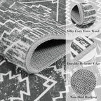 Wonnitar Moroccan 5x7 Washable Rug, Large Grey Area Rug - Image 3