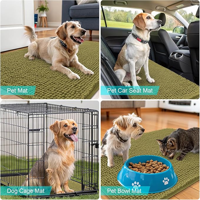 OLANLY Dog Door Mat for Muddy Paws 36x24, Absorbs Moisture and Dirt, Absorbent - Image 7