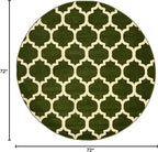 Rugs.com Lattice Collection Rug – 6 Ft Round Dark Green Medium Rug Perfect - Image 2