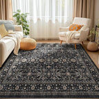 Area Rug Non Slip Machine Washable Ultra Soft Living by Ruaruarug