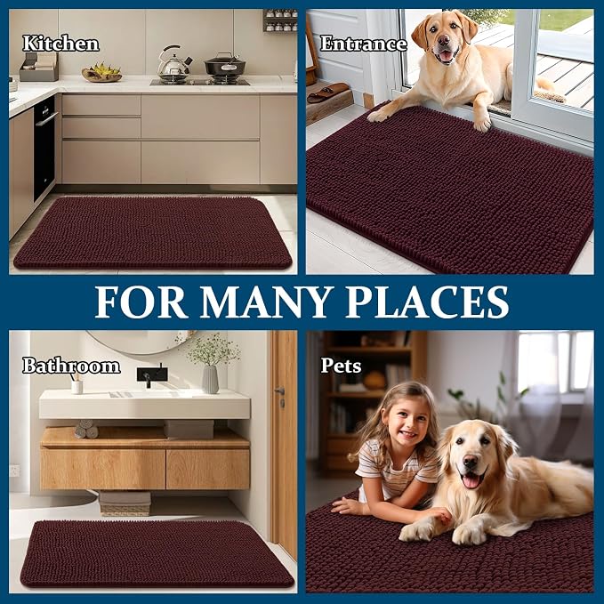 OLANLY Dog Door Mat for Muddy Paws 24x16, Absorbs Moisture and Dirt, Absorbent - Image 8