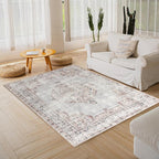 Easy-Going Area Rug 5x7 Washable Boho Rugs - Image 8