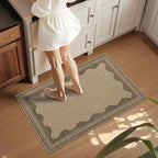 Scalloped Easy Jute Entryway Rug 2x3 Indoor Outdoor Front Door Mat Washable Non - Image 3