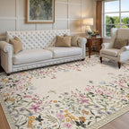 Wonnitar Washable 6x9 Area Rugs, Large Living Room Rug, Non-Slip Soft Floral - Image 5