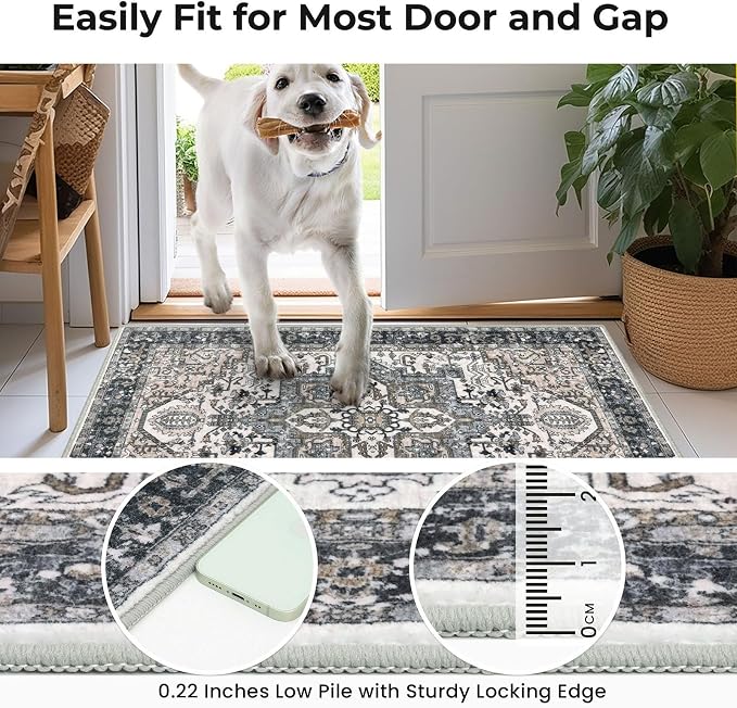 KOZYFLY Boho Area Rug 5x7 Ft Thin Washable Rugs - Image 6