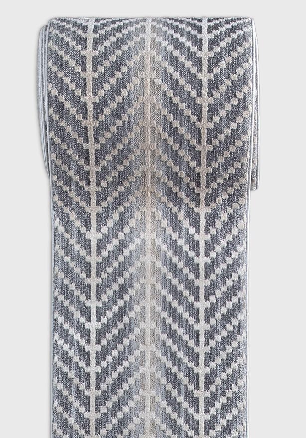 Well Woven Custom Size Hallway & Stair Runner- Harlow Rhodes Grey 27 Inches - Image 5