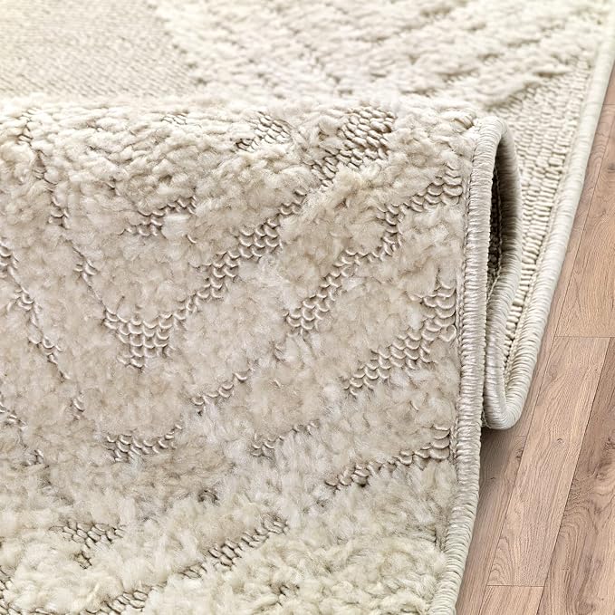 Antep Rugs Palafito 5x7 Geometric Shag Diamond High-Low Pile Textured Indoor - Image 7