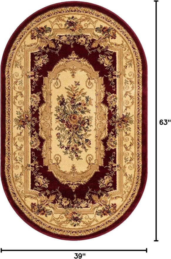 Unique Loom Versailles Collection Traditional Classic Floral Motif Area Rug - Image 2