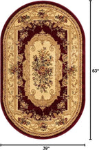 Unique Loom Versailles Collection Traditional Classic Floral Motif Area Rug - Image 2