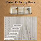 Washable 6x9 Area Rug for Living Room, Boho Carpet for Bedroom Dining Room - Image 9