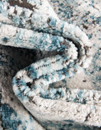 Rugs.com Leipzig Collection Rug – 8 Ft Runner Blue Low-Pile Rug Perfect - Image 8