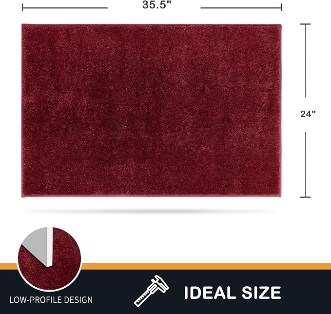 PURRUGS Dirt Trapping Door Mat 24" x 35.5", Non-Slip Machine Washable Entry Rug - Image 2