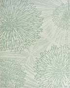 WITSHOCK 9x12 Washable Rug for Living Room, Modern Floral Distress Print - Image 7