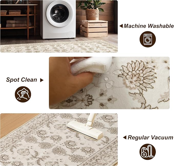 XWZO Washable Hallway Runner Rug 2x8ft — Non-Slip Low Pile Area Rug - Image 5