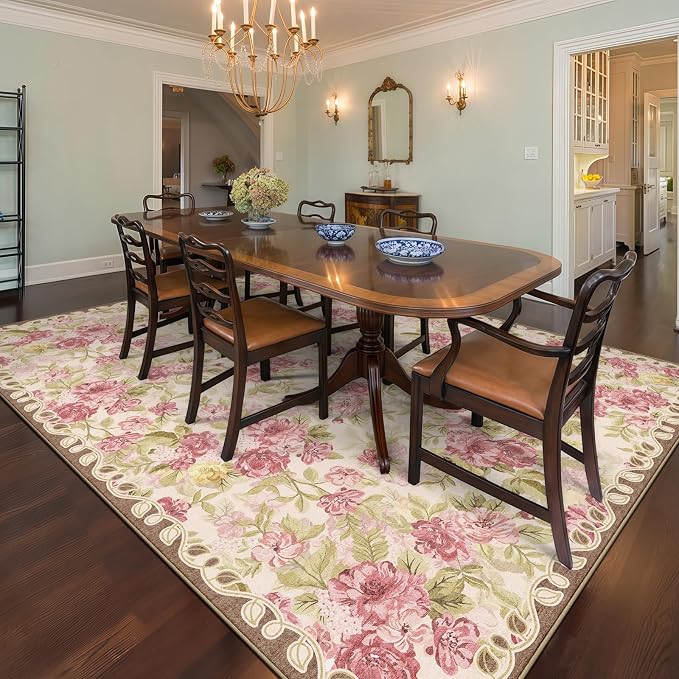 8x10 Machine Washable Area Rug for Living Room, Kids and Pets Friendly for - Image 9