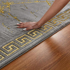 GLORY RUGS Area Rugs Marble 2x3 Grey Gold Carpet Modern Abstract Rug Living - Image 3