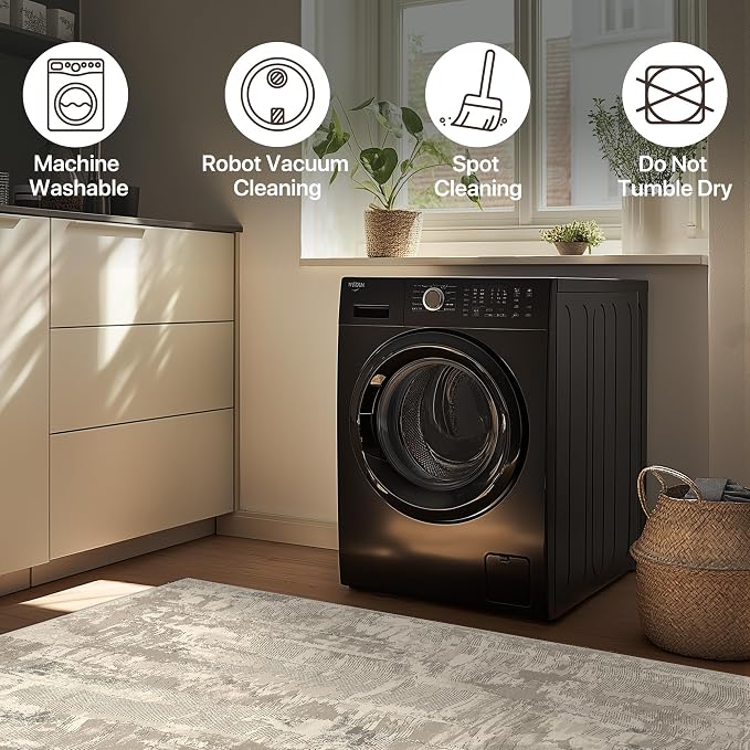 Washable Rug 3x5 Area Rug for Living Room Bedroom, Modern Abstract Throw Rug - Image 3