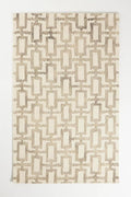 Hand-Tufted Wool Marengo Rug in Taupe – Geometric Patterned Carpet by EnigmaRugsandCarpets