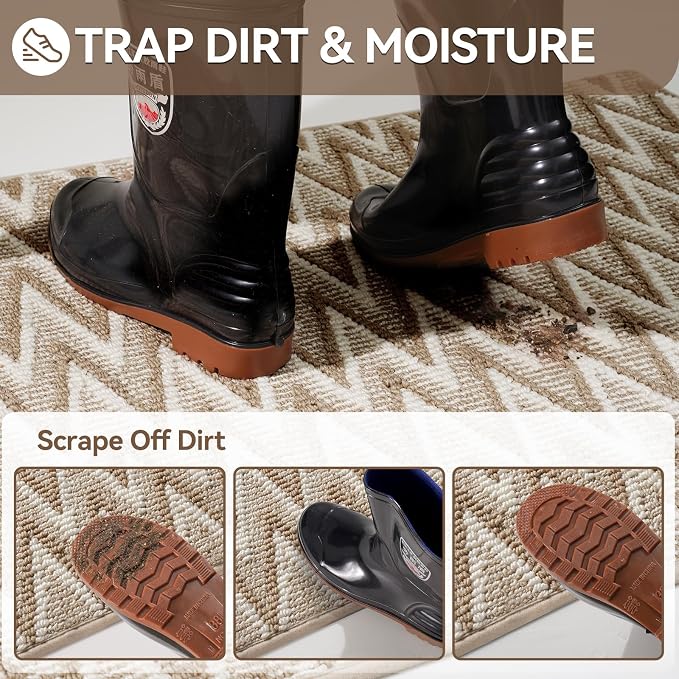 Indoor Door Mat 24x35, Dirt Resistant & Absorbent Doormat - Image 3
