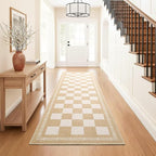 Vasofe 2x6 Runner Rug for Hallway, Washable Checkered Jute Rugs, Outdoor Indoor - Image 2