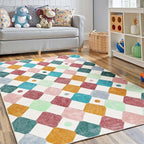 jinchan Macy Area Rug 4x6 Kids Washable Indoor Floor Cover Non-Slip Modern Soft by JINCHAN