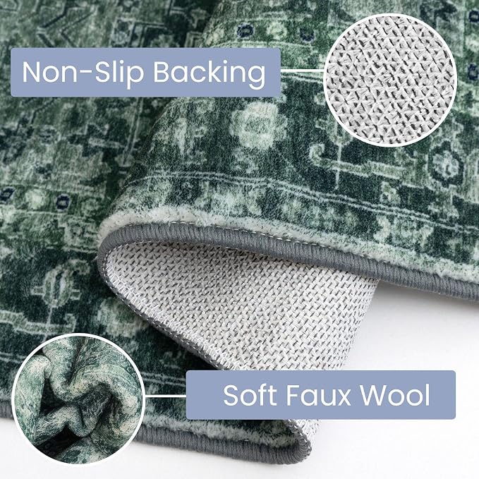 KOZYFLY Runners for Hallways 3x16 Ft Extra Long Washable Faux Wool Thin Hallway - Image 4