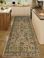2.6x8 Hallway Runner Rug, Floral Washable Non-Slip Vintage Boho Runner Rug - Image 6