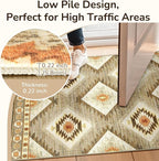 Area Rug 2x3 Rug Machine Washable Non-Slip Low Pile Print Pattern Western Rug - Image 4