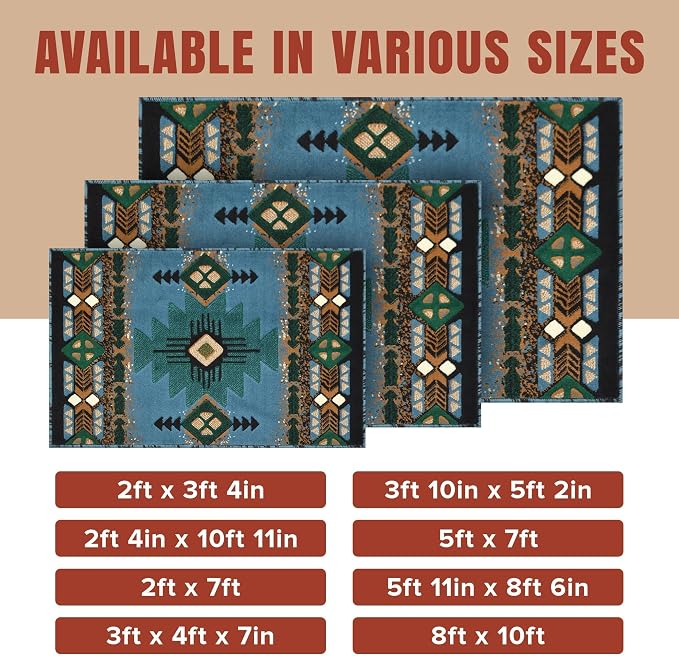 YHSF South West Native American Area Rug C318 - Image 4