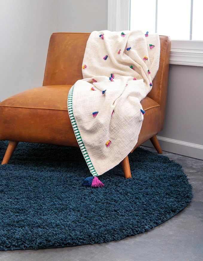 Unique Loom Solid Shag Collection Area Rug - Image 3