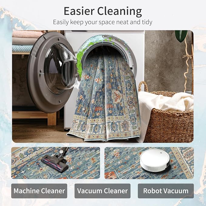 Enkor Runner Rugs for Hallway, 2x10 Washable Soft Non Slip Floor Rugs for - Image 4