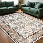 Area Rug for Living Room, 8x10 Machine Washable Non Slip Large Faux Wool Throw - Image 2