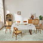 WITSHOCK 9x12 Washable Rug for Living Room, Modern Floral Distress Print - Image 3